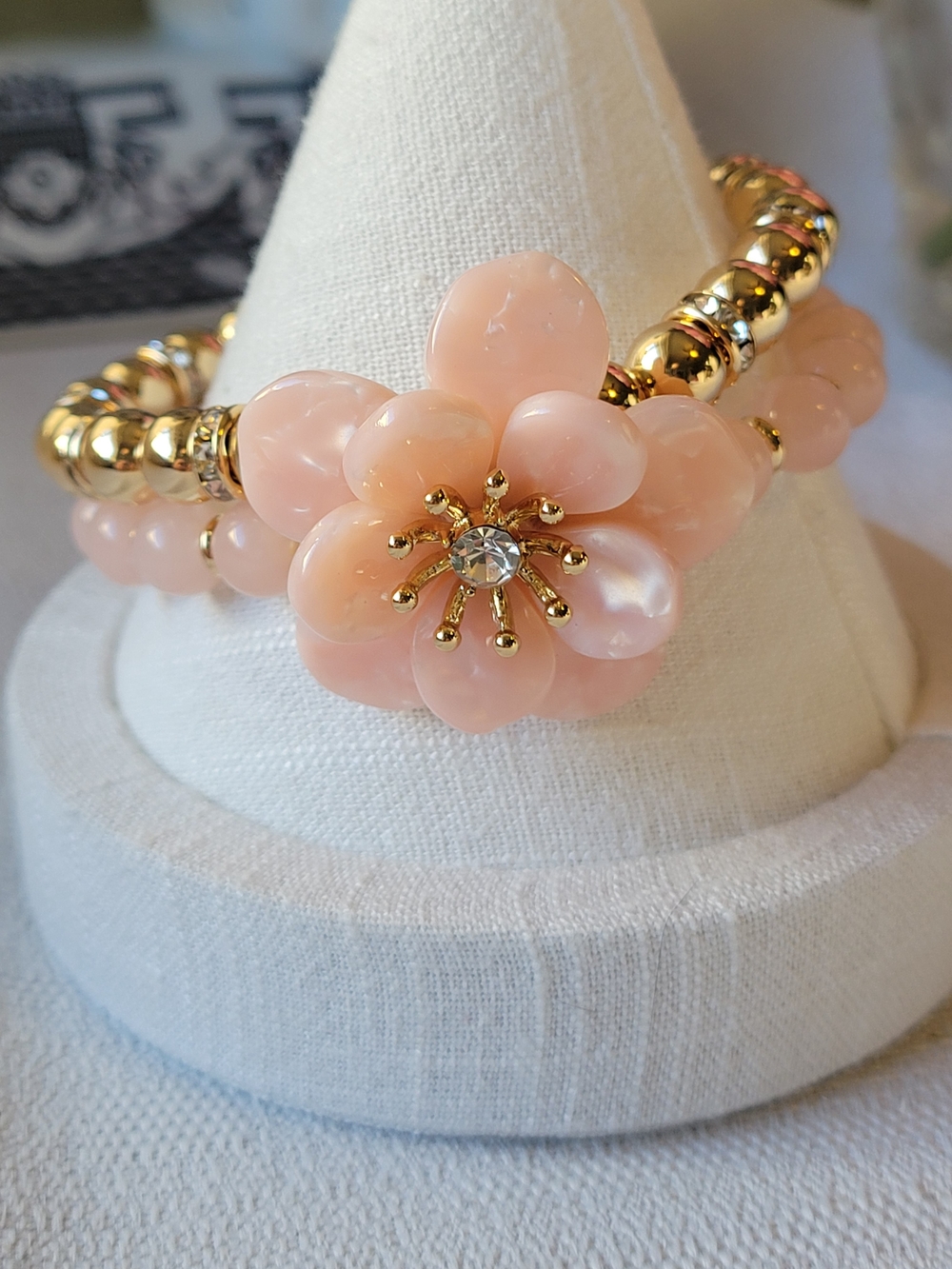Lilly Pulitzer Pink Flower Beaded Bracelet - Picture 3 of 3